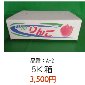 山形県産蜜入りフジリンゴ 5K箱 3,000円